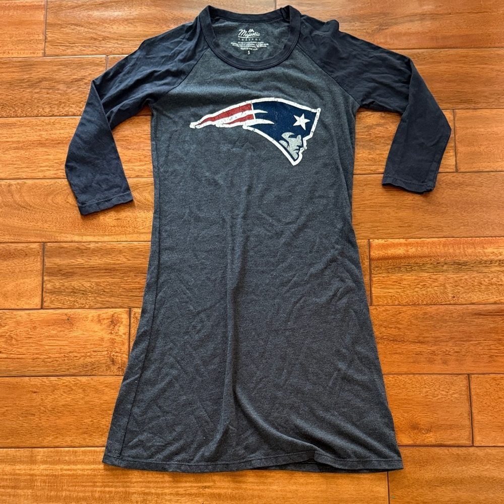 Majestic New England Patriots Tom Brady Charcoal Gray Mini Dress Size Small